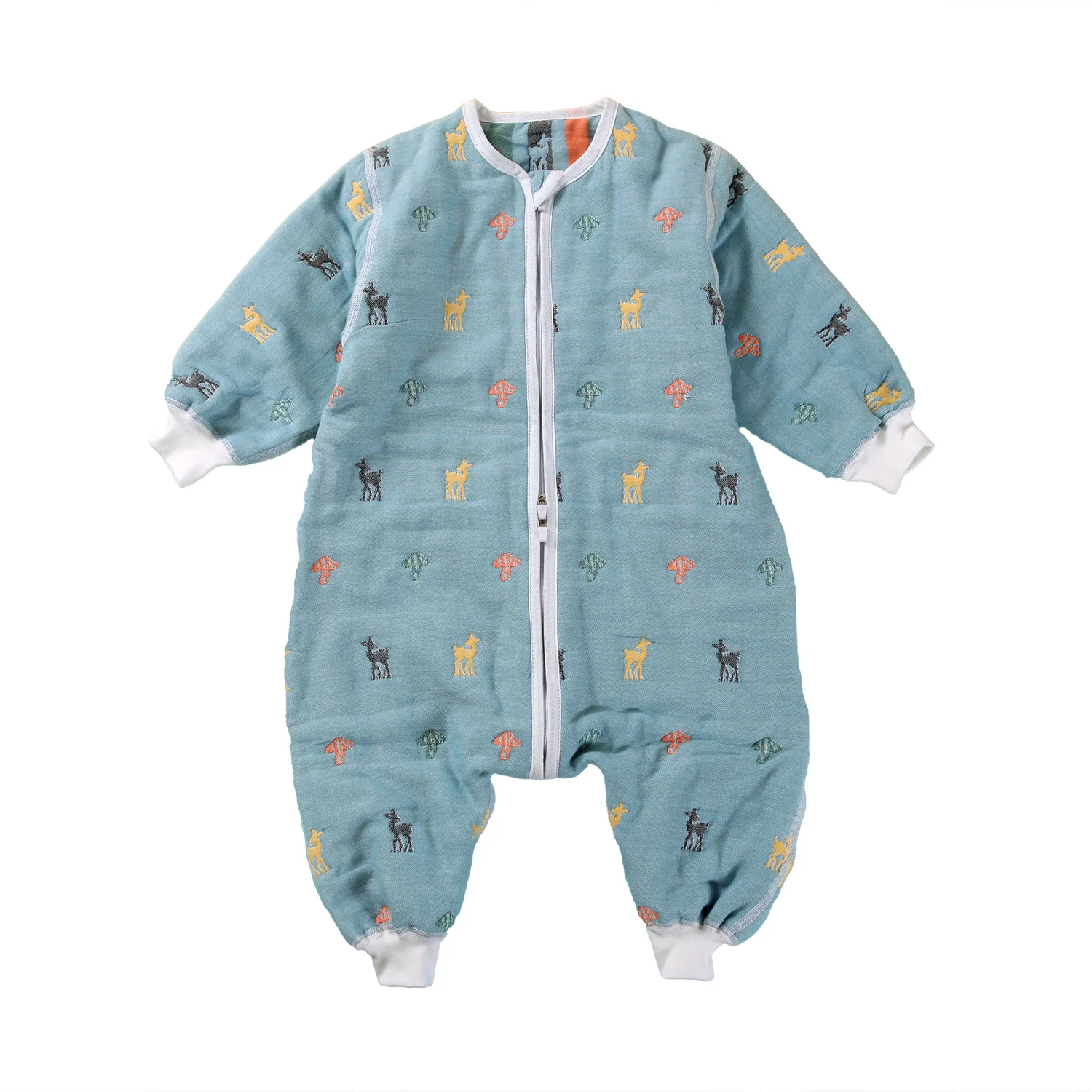 hot sell Six layer pure cotton gauze crawling clothes for babies in Japan and South Korea