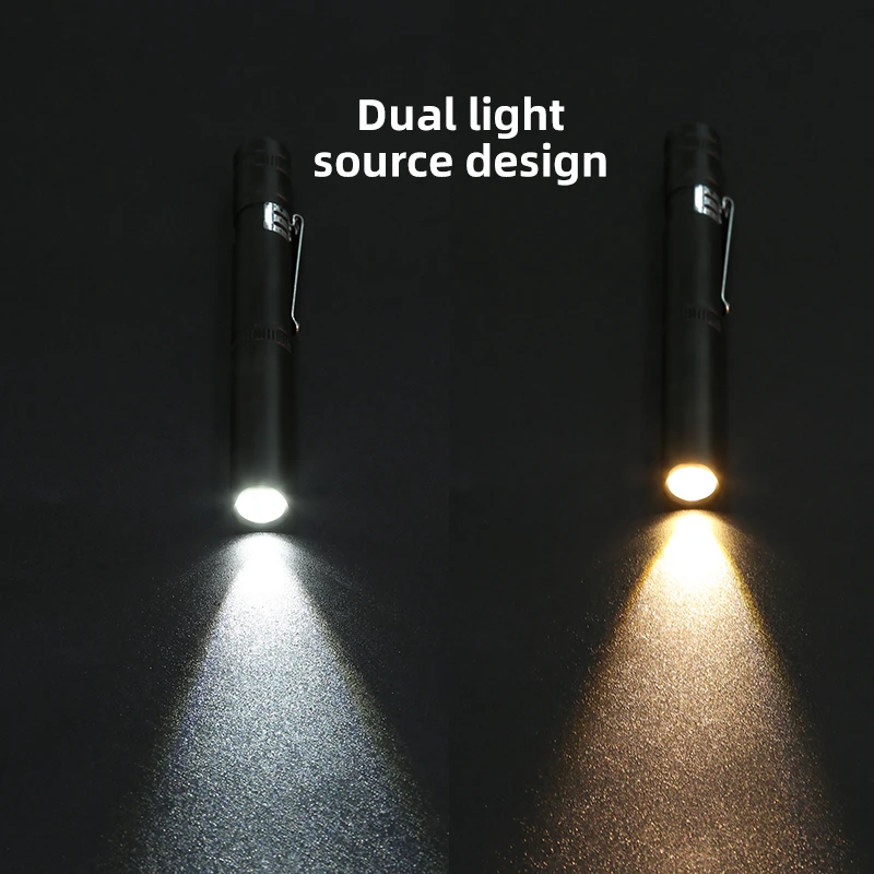 100 Lumens LED Pen Light Pocket Size Clip Flashlight Small Mini Handheld Slim Flashlight for Nurse Medical Doctor