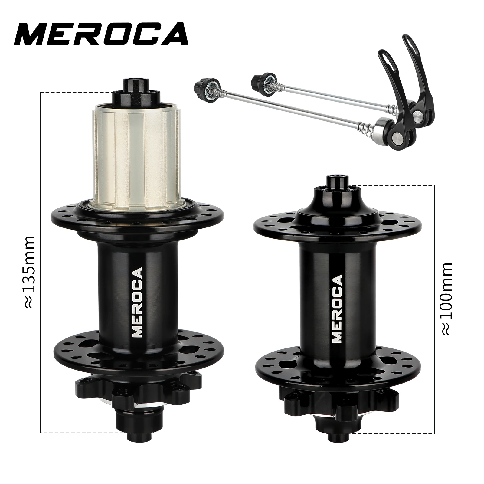 MTB 32H Bearing Aluminum Alloy Bike Parts Front Rear 100/135 mm QR 32 Holes Disc Brake Bicycle Hubs Mountain Bike Accessories