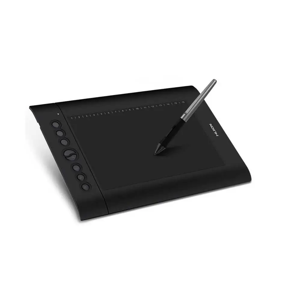 Графический планшет Huion H610 pro V2 для рисования 8192 уровней программируемый с кнопкой нажатия без батареи цифровой