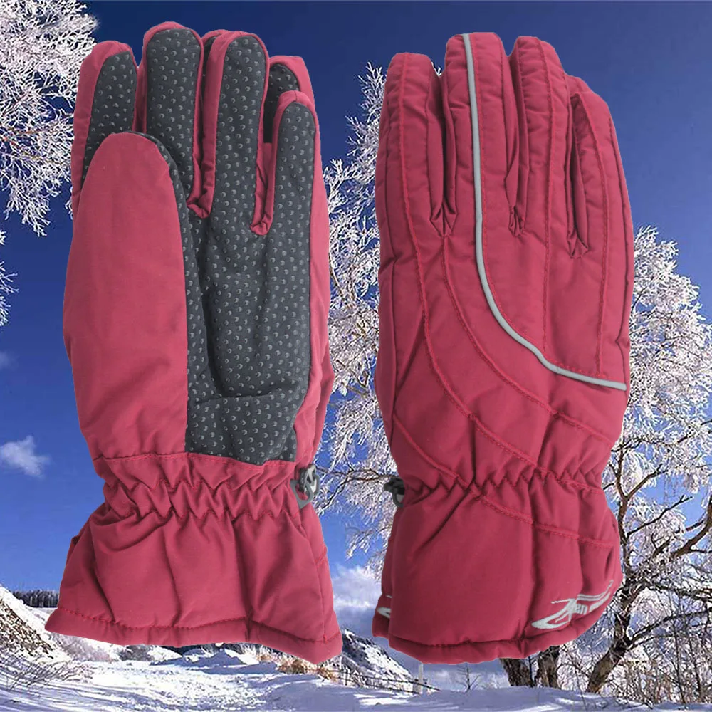 Ski Guide Gloves Warm Electric Heating Gloves High Quality Winter Leather Women Snowboarding Gloves