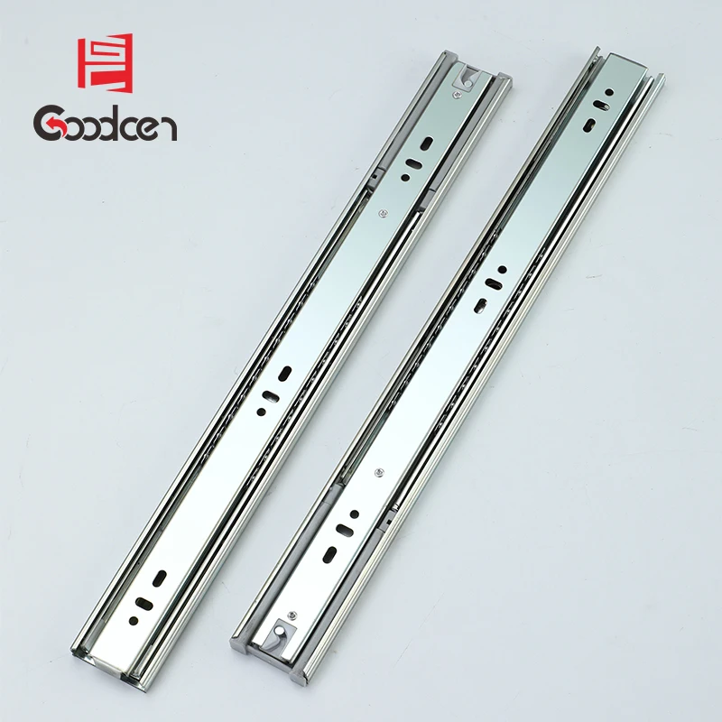Furniture hardware 45mm heavy duty telescopic channel soft close drawer slide cabinet
