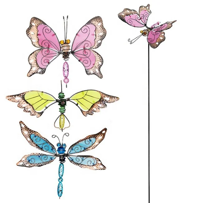 3pcs per set Glow In The Dark Butterfly Garden Stake Decoration Garden