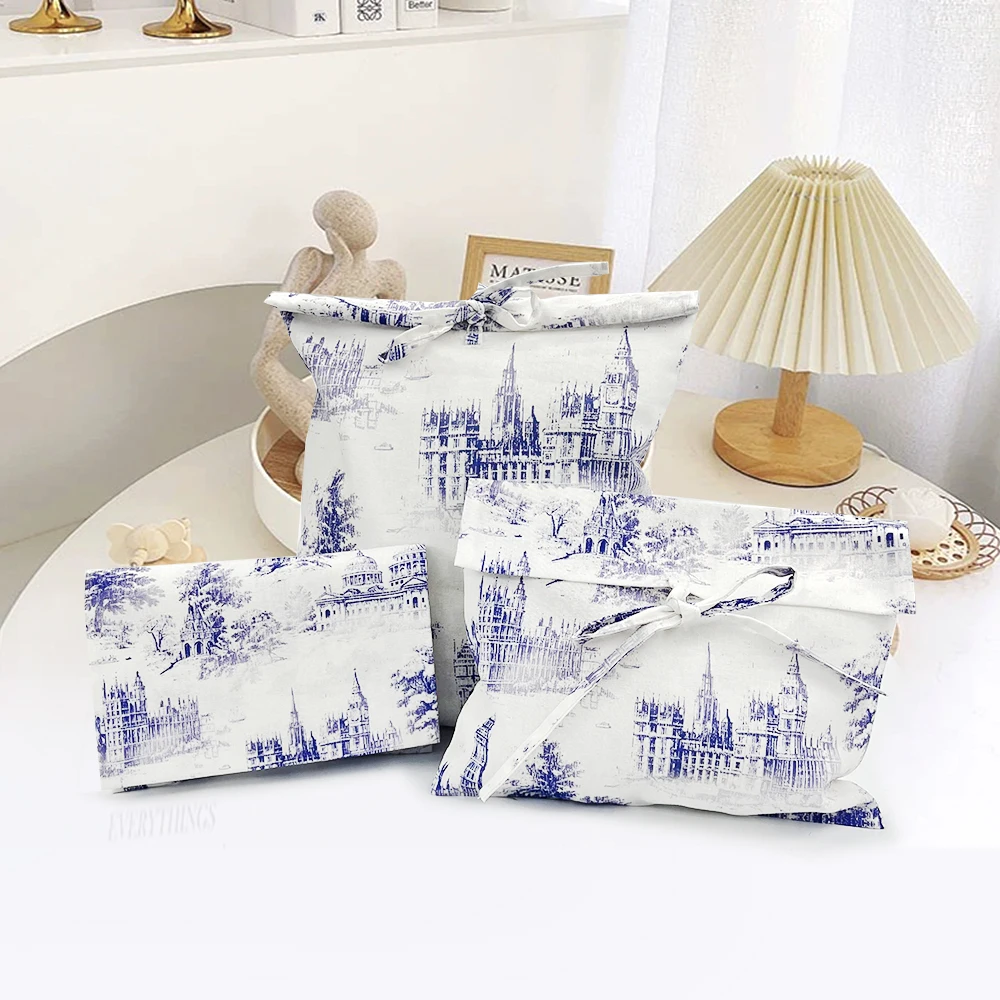 Wholesale Custom Various Size Style Digital Printed Pouch Pillow Child Clothing Packaging Cotton Envelope Bag