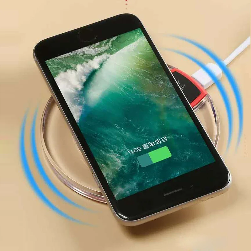 
2020 Wireless Charger Top-Ranking Products 5W With Led Light Universal Portable Fast Qi Wireless Phone Charger Dropshipping 