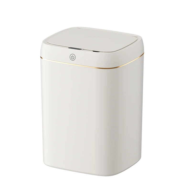 2024 New Hot Selling 13L Square Electric Sensor Bin Waterproof Intelligent Open Top Lid Lid Office Indoor Home Use-Kitchen