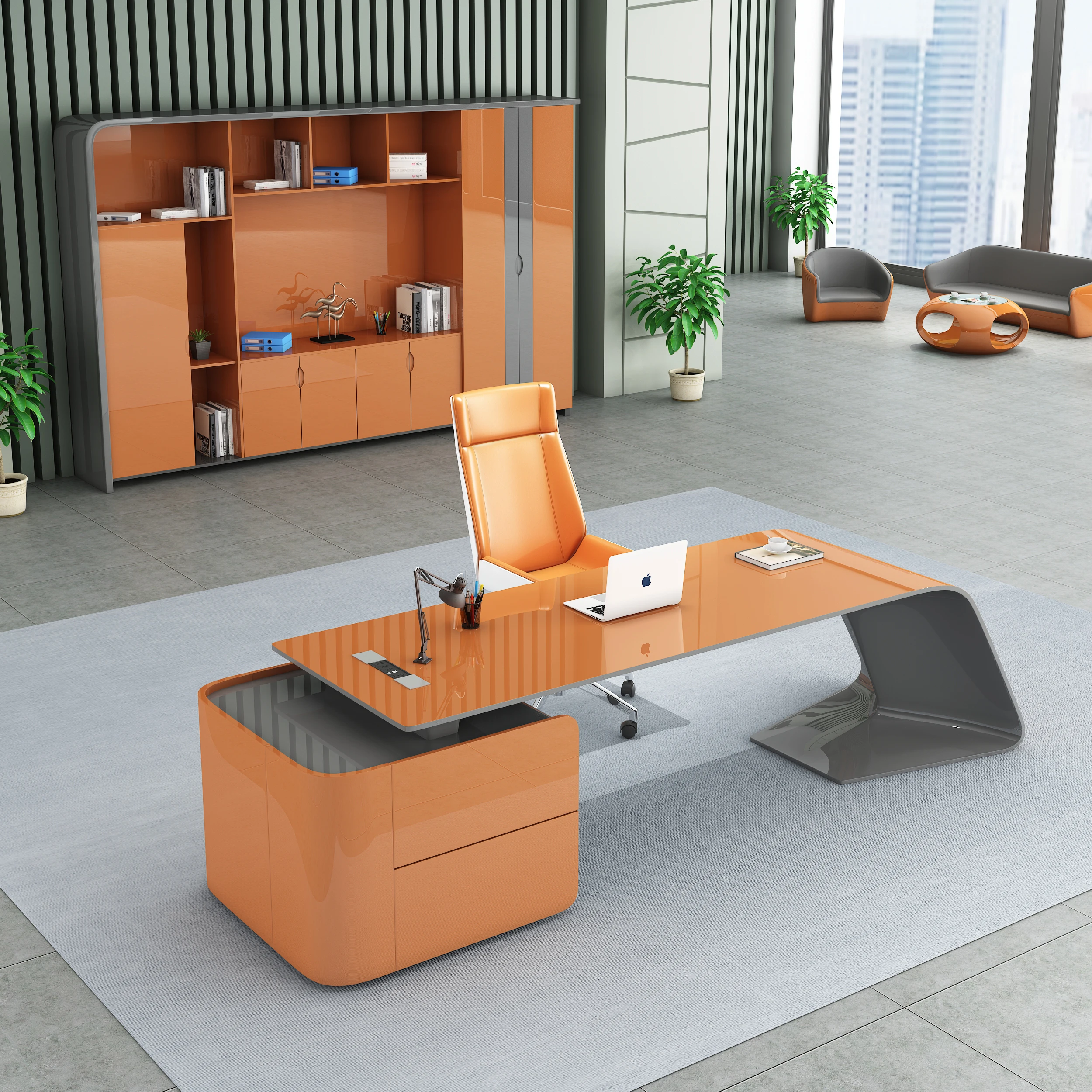 escritorio de oficina MDF Luxury executive office desk set office table CEO Office furniture commercial furniture schreibtisch