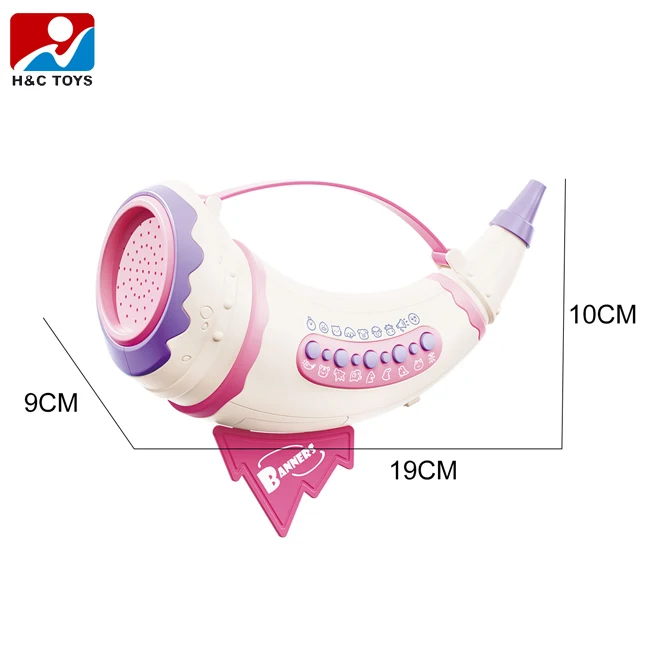 Funny play animal calls sound amplifier for kids plastic musical horn educational baby trumpet toy