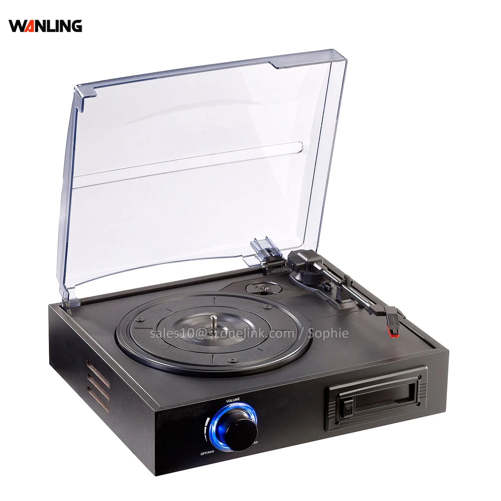 Cassette  play bluetooth function record player Audio Portable Turntable Record Player with cassette