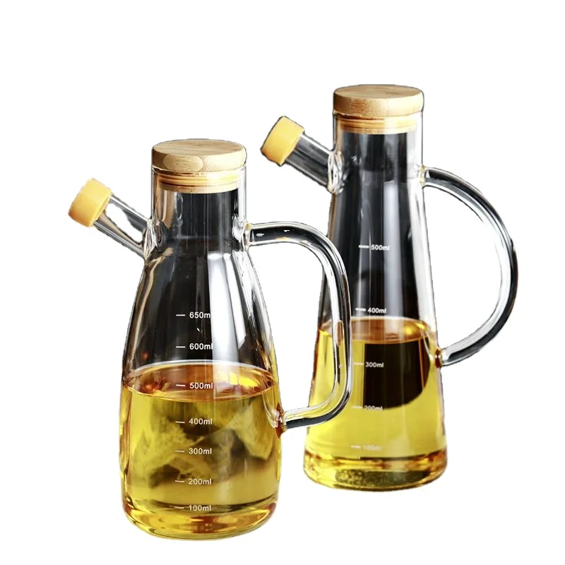 Nordic style glass pitcher with bamboo lid,home decoration glass tea water juice pitcher