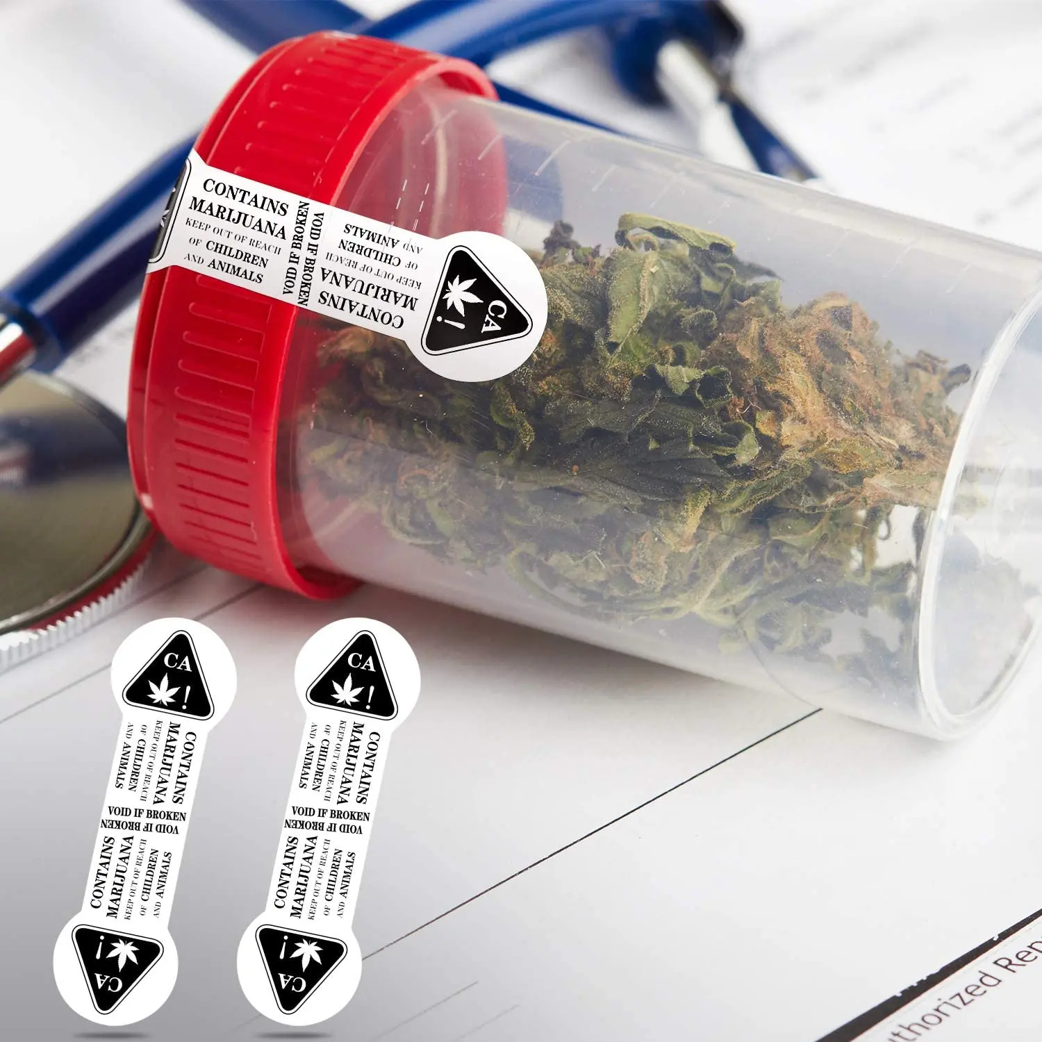 
California Universal Symbol Tamper Evident Compliant Identification Stickers Universal Compliant Identification Adhesive Labels 