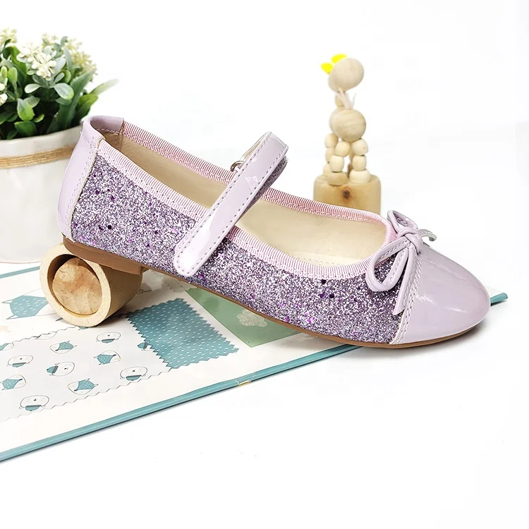 Girls Leather Shoes Autumn Fashion Patchwork Sequins Baby Girl Shoes Princess Kids Dress Shoes Flat Heels Bow Customized PVC,TPR