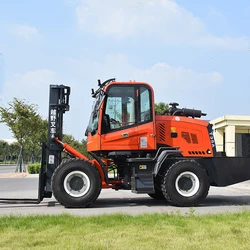 Chinese Brand Small Off-Road Forklift Dhort Light Diesel Forklift Off-Road Sales