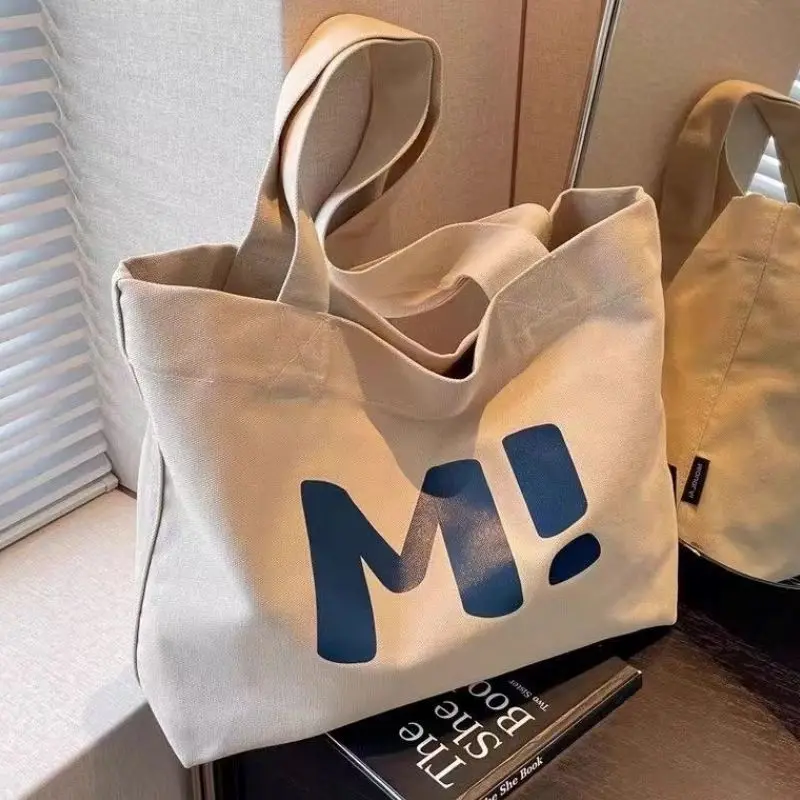 Custom Logo Printed Eco-friendly Recycled Cotton Canvas Tote Bag Large Folding Zipper Travel Gift Printed Blank Shopping Bag