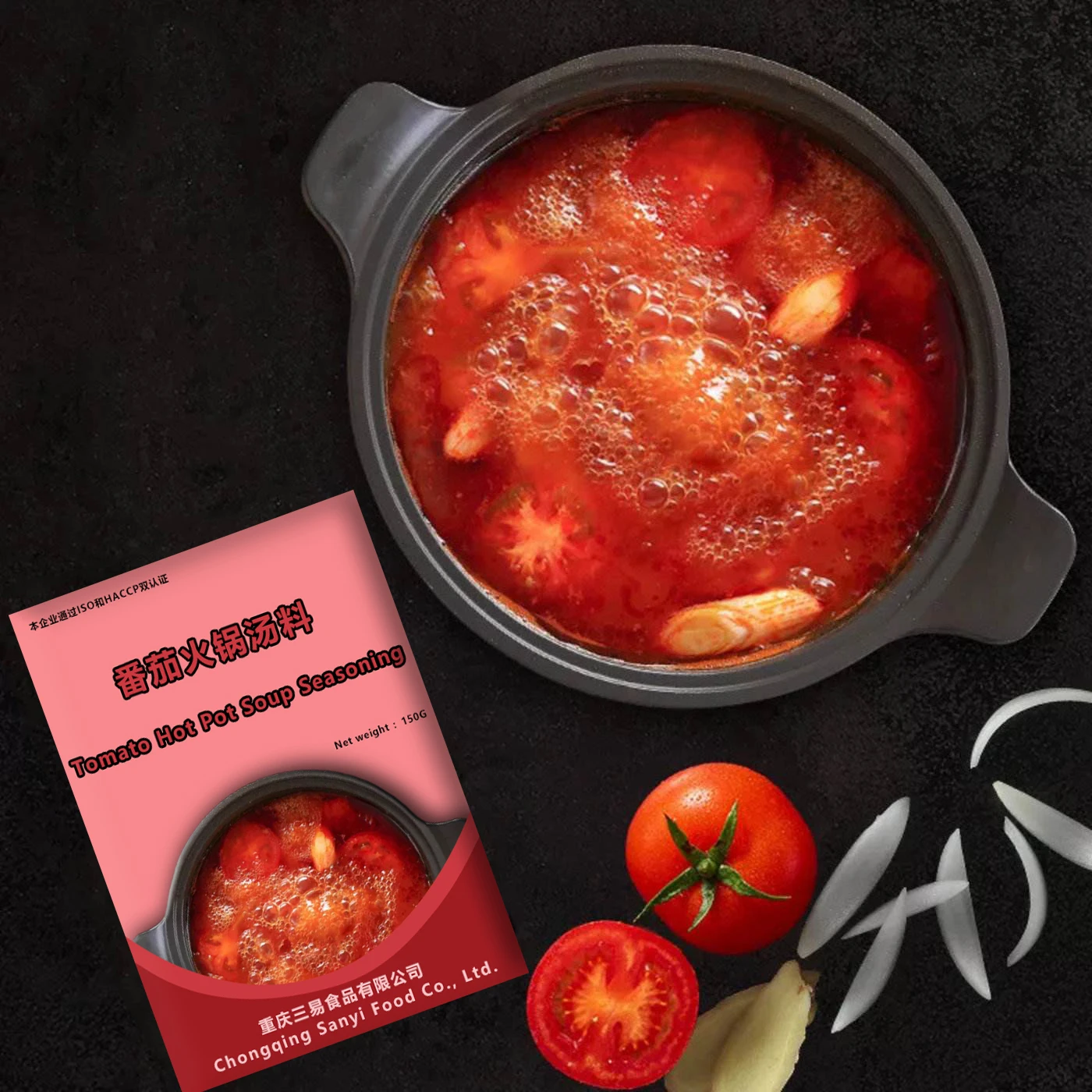 Sanyi Hotpot мгновенный суп на основе креветок томатного супа для горячего горшка