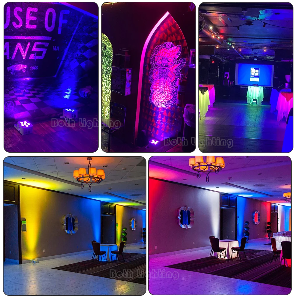 Battery wireless uplights 6x18w RGBWAUV 6in1 DJ Par light IR Remote Wifi Control Led Par Uplights For Stage Party Show
