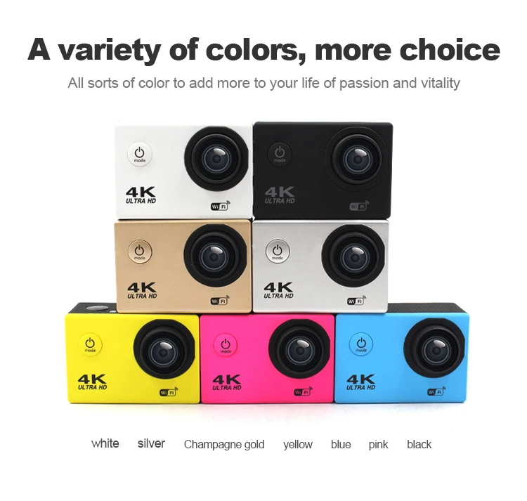 Extreme Sports 4k Hd Wifi Sport Action Cameras 1050mAh 30m Waterproof Sports Action Cameras