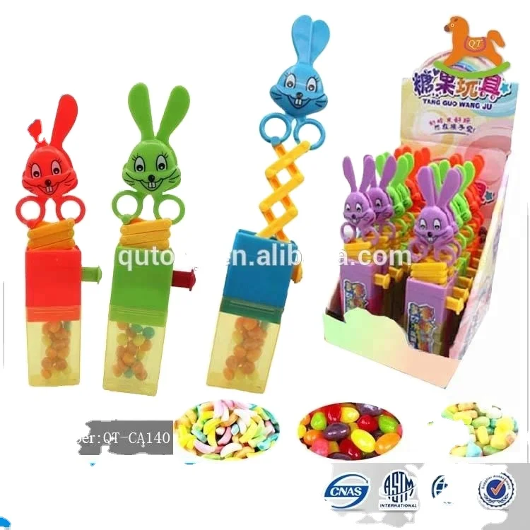 10g Good quality rabbit & scissor shape with sweet candy toy