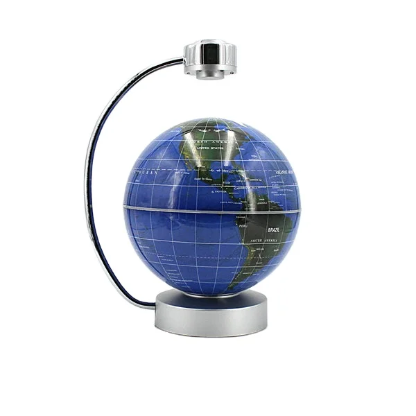 NHSUNRAY Magnetic Levitation Floating Globe 8' Levitation Rotating Ball LED Illuminated World Map Earth for Desktop Office Home