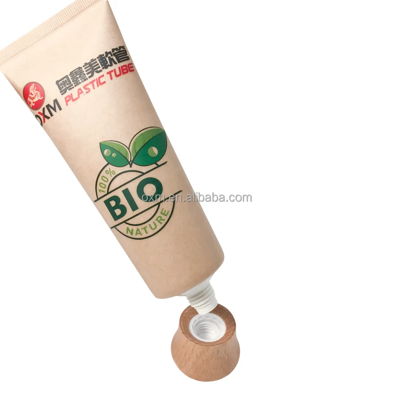 Bamboo Tube Packaging Paper eco friendly cosmetic tube packaging Lotion Squeeze cream Biodegradable for toothpaste Tubes