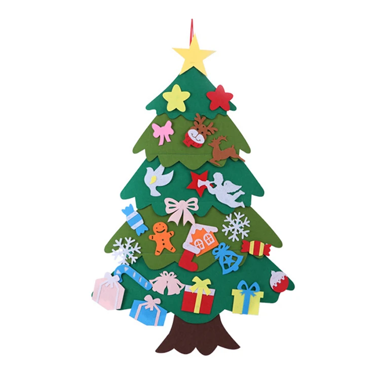 Hot selling handmade 3D diy felt Christmas tree Christmas tree ornaments