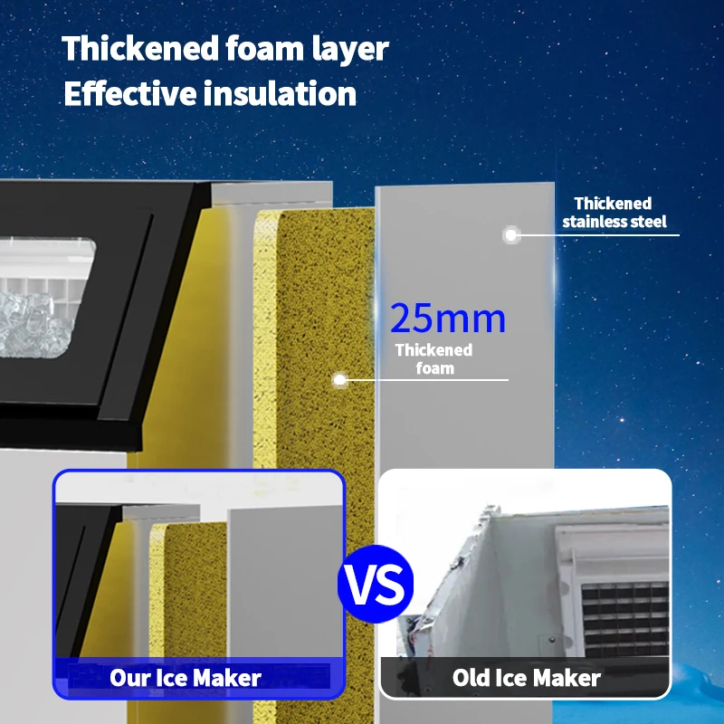 Eco-friendly Refrigerant ice making Machine 55kg fabrication de glace Quick Automatic Ice Maker with 55 grids