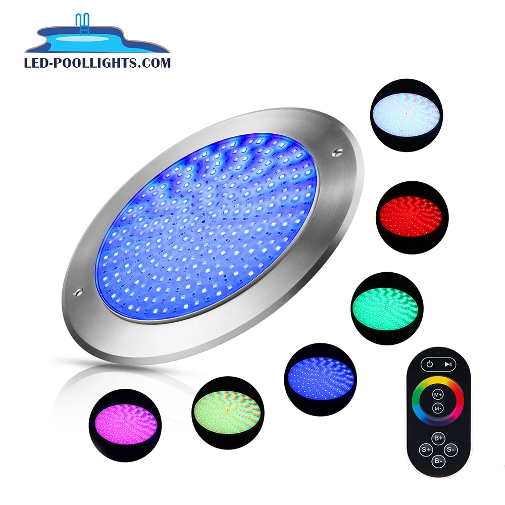 Newest Product RGB 18W 316SS 8mm Thickness Flat Underwater  LED Swimming Pool Light