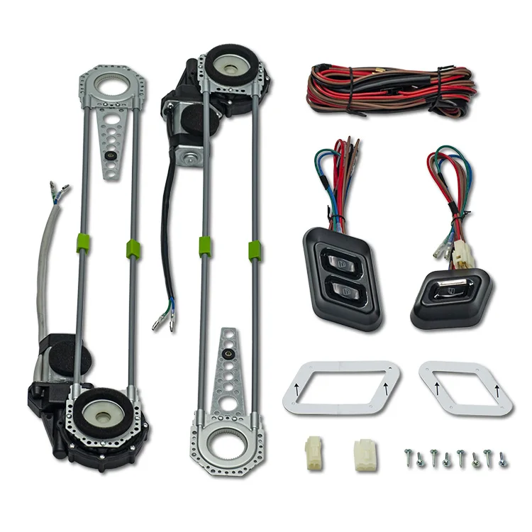 
Лидер продаж, Автомобильный Универсальный электрический комплект для окна, 4 двери с переключателями 