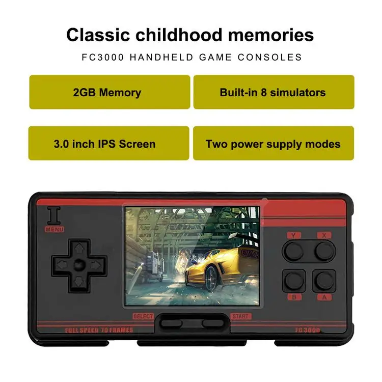 
FC3000 Handheld Game Console Game Player with Color Screen for Kids Adults 