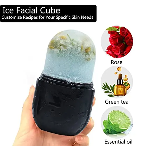 Reusable Ice Cooling Facial Massager Silicone Ice Face Roller for Eye Face Body Skin Care