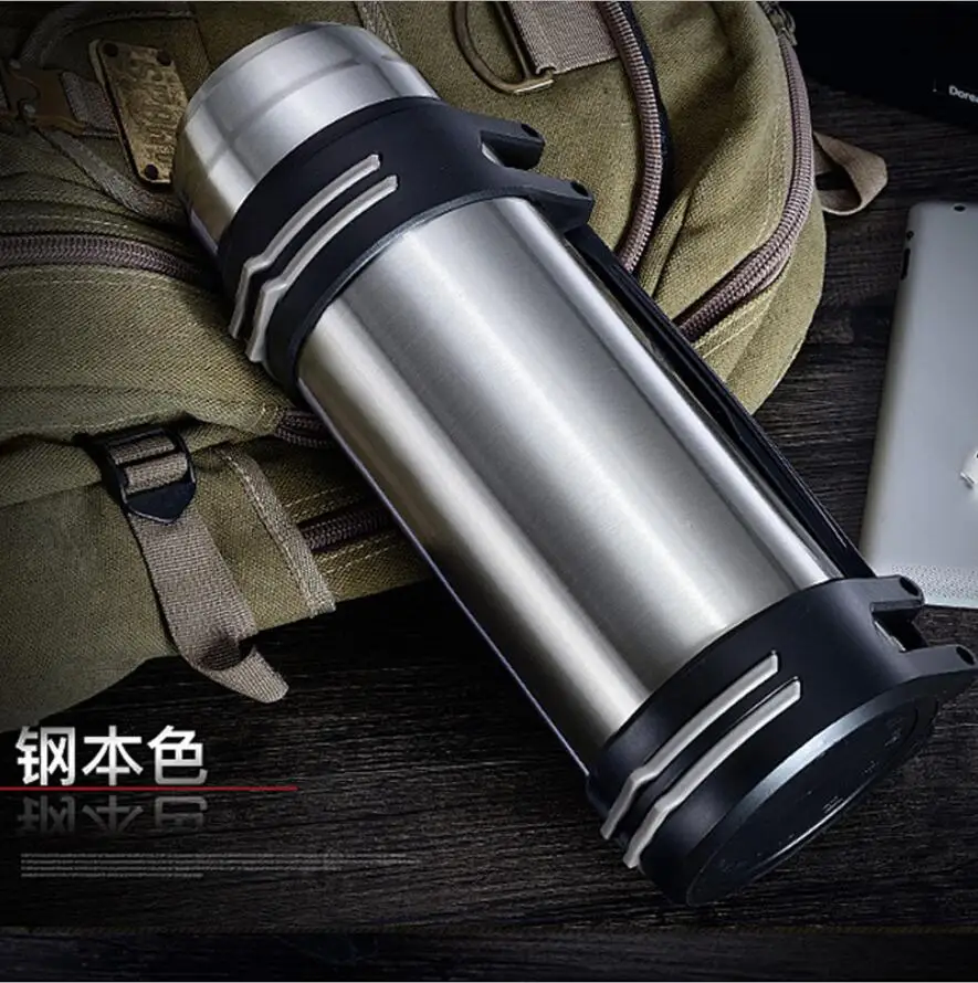 2000ml 2L liter stainless steel outdoor ports Large Capacity volume  Travel Bottle flask Thermos