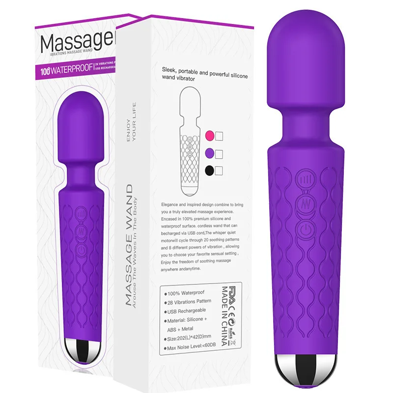 Hot Selling Medical Silicone Health Care Wand Massager Vibrator Sex Toys For Woman