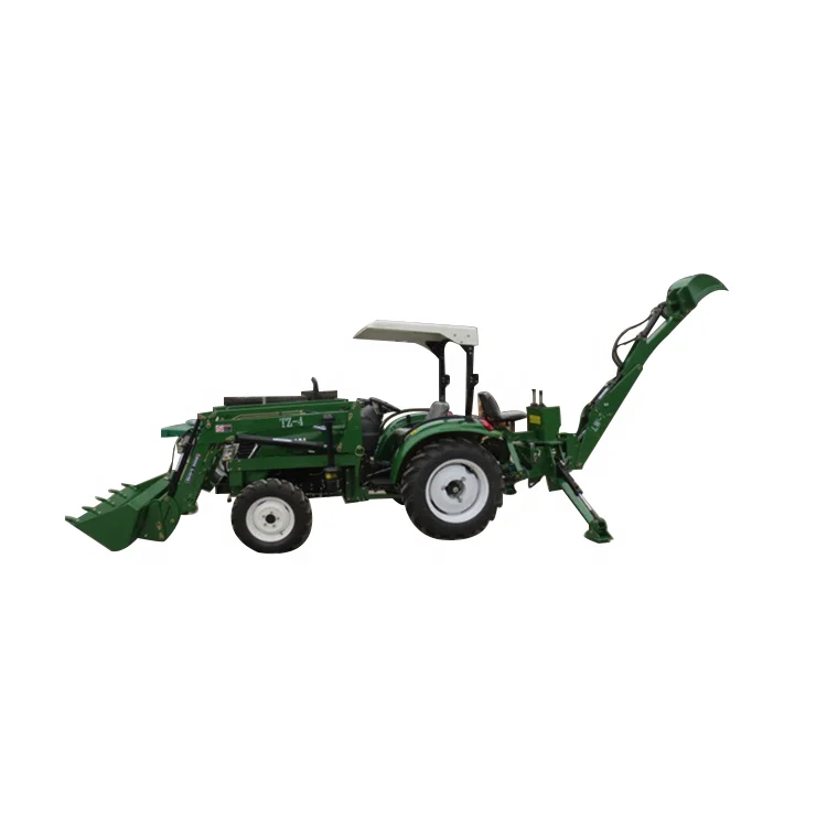 Сельскохозяйственный 4 колесный трактор экскаватор 35HP сельскохозяйственный трактор с погрузчиком и экскаватором (1600361577981)