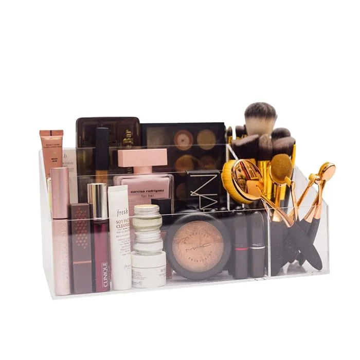 Привлекательный акриловый Макияж палитры дисплей для глаз оттенков кисти банки лица