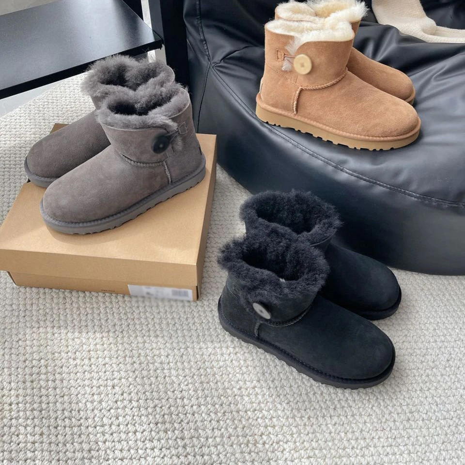Wholesale Cotton-padded Shoes Waterproof Snow Wool Ankle Warm Boots For Child Designer Fur Kids Snow Boots
