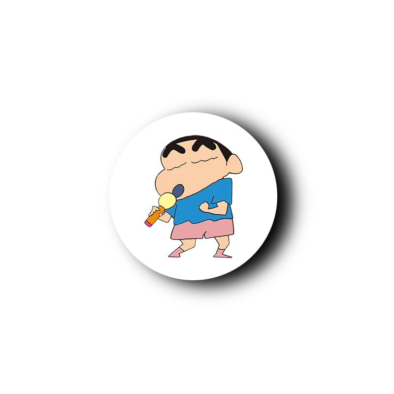 UV Printing Custom Logo Phone Socket Anti-Fall Durable Adjustable Phone Holder Cartoon Cute Crayon Shin-chan Mobile Phone Stand