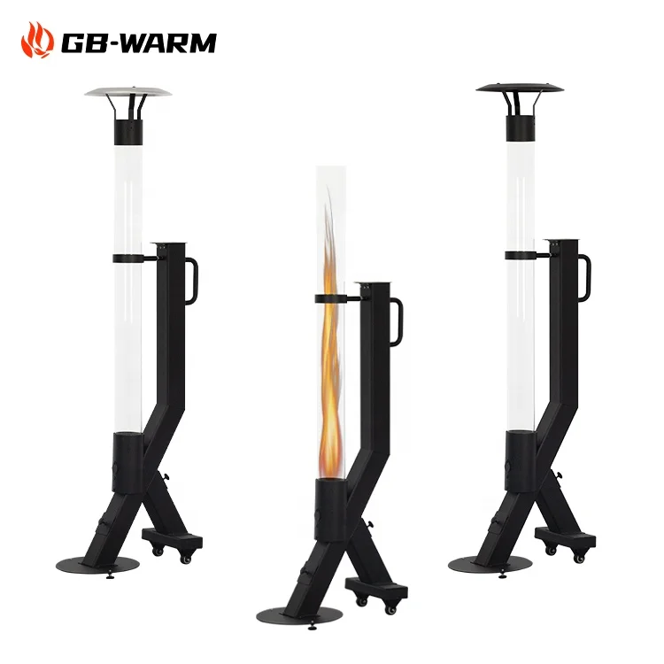 New design rocket granule terrace heater and easy to move safe home courtyard heaters
