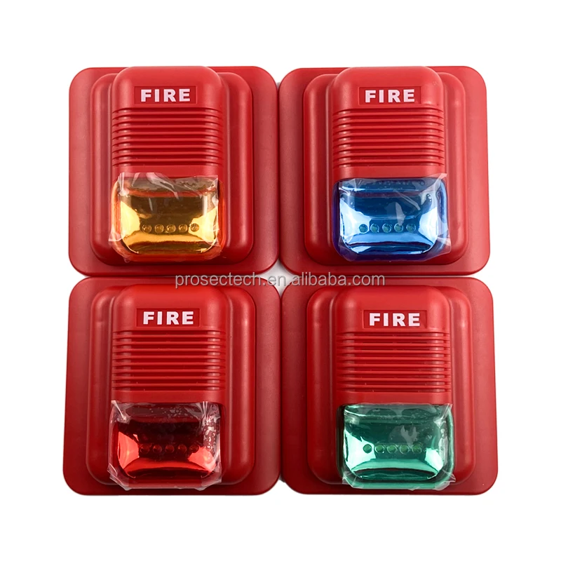 High Quality Conventional DC24v Horn Strobe Siren Light CE Red Conventional Fire Alarm Sounder