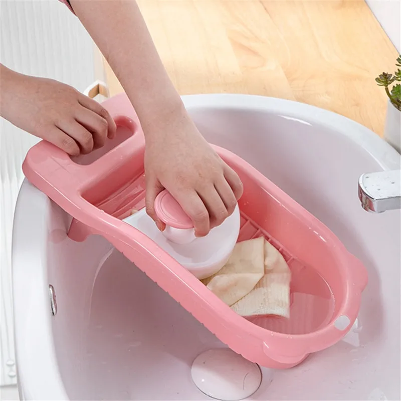 Portable Laundry Washing Board with Handle Washing Scrub Board Non-skid Clothes Scrub Boards Clothes Cleaning Tools for Home