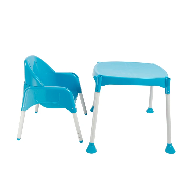 Wholesale baby furniture set 4pcs plastic feeding restaurant baby study table and chair
