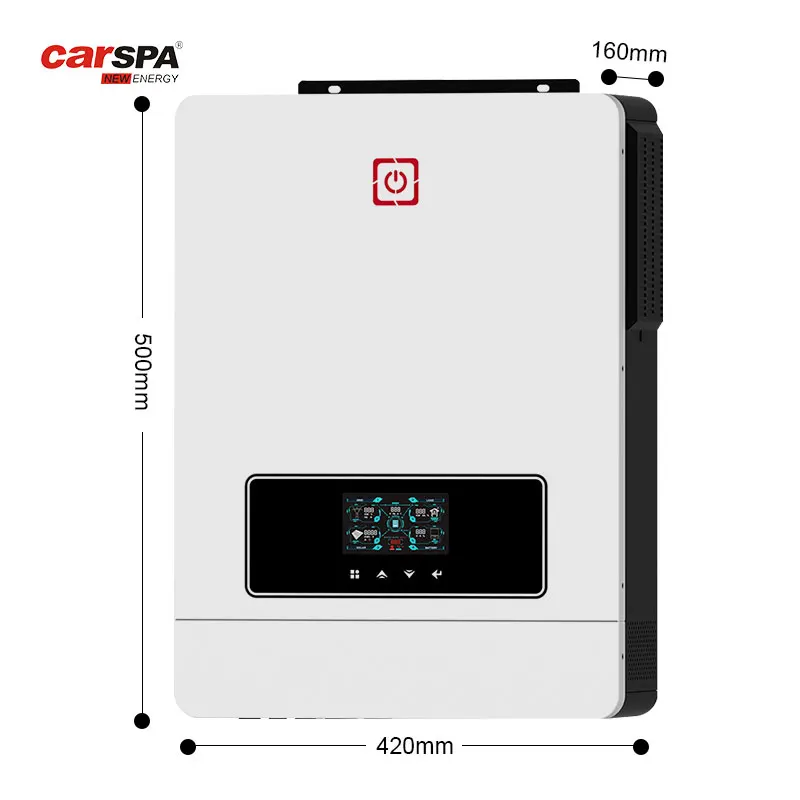 Гибридный солнечный инвертор carspa 8 2 кВт 10 чистый синусоидальный контроллер заряда батареи