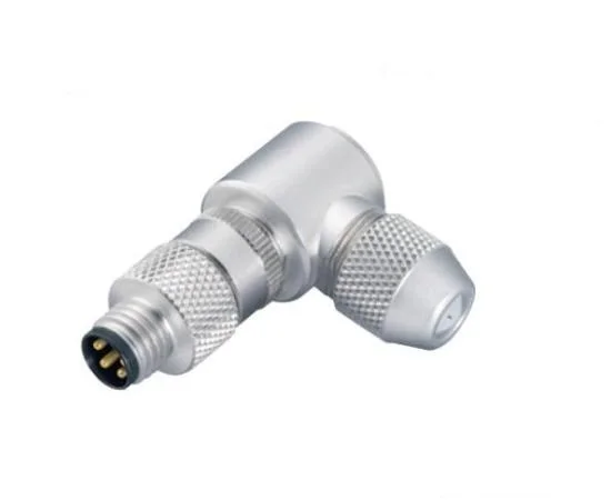 Waterproof IP67/IP68 Male Pcb Panel Mount M8 Right Angle Ethernet 8 pin Connector