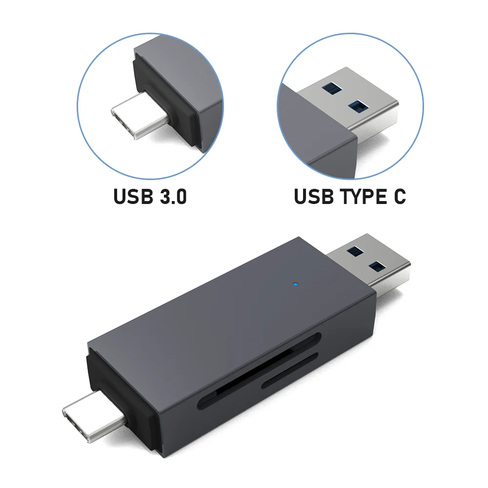 Super speed All in 1 Portable SD TF MS CF Card Reader USBC usb3.0 Memory OTG Card Reader Adapter With Type C for Laptop Computer