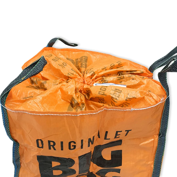 EGP 1 ton construction pp top skirt with tie string jumbo bag 1000kg