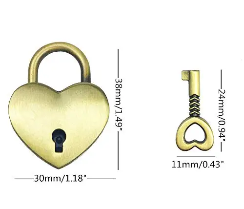Custom heart shape padlocks and keys fingerprinting smart tuya practice art craftsman ship brass rose gold suitcase disc padlock