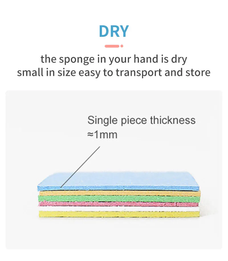 Compressed Natural Cellulose Kitchen Cleaning Sponges Dish Wash Brush Scouring Pad
