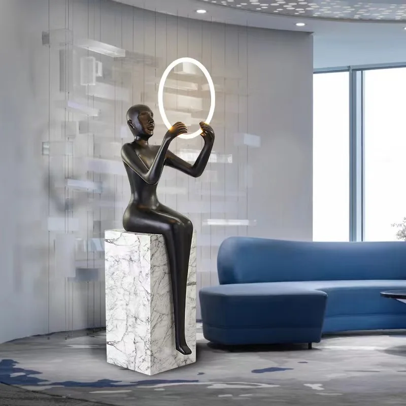 Hotel Living Room Luxury Nordic Corner Standing Light Modern Minimalist Designer Art Decoration Led Floor Standing Lamps