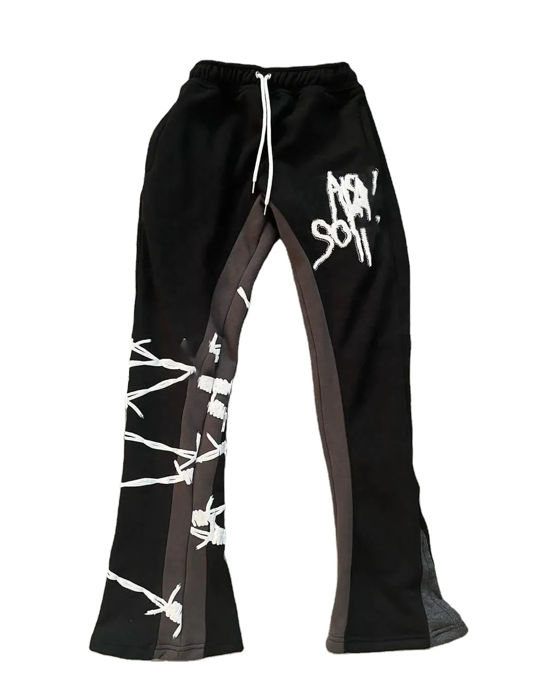 High Quality Custom Logo Screen Print Transfers Full Face Zip Hoodie Rhinestone Wholesale Patchwork Puff Print Tracksuits For Me