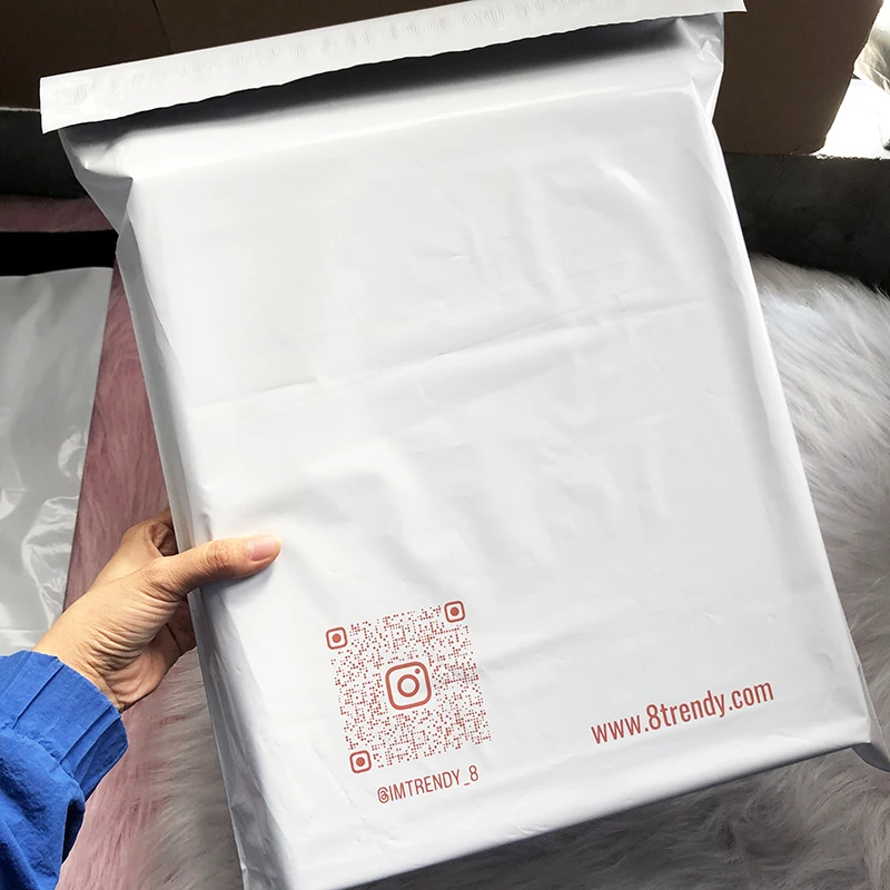 White Biodegradable Mail Shipping Packaging Mailing Shipping bag For Clothing Packaging Product