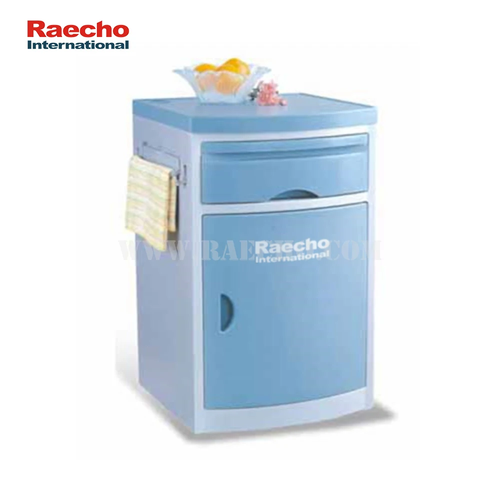 Good Quality Blue ABS Beside Table Storage Cabinet Hospital Furniture